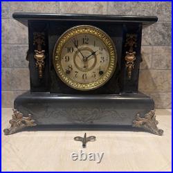 Antique Seth Thomas Adamantine Mantle Clock Mechanical