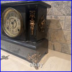 Antique Seth Thomas Adamantine Mantle Clock Mechanical
