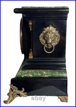 Antique Seth Thomas Adamantine Mantle Clock With Key And Pendulum Fully Serviced