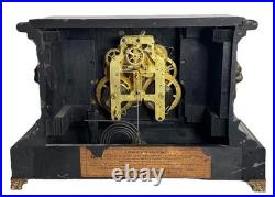 Antique Seth Thomas Adamantine Mantle Clock With Key And Pendulum Fully Serviced