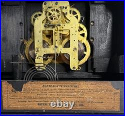 Antique Seth Thomas Adamantine Mantle Clock With Key And Pendulum Fully Serviced