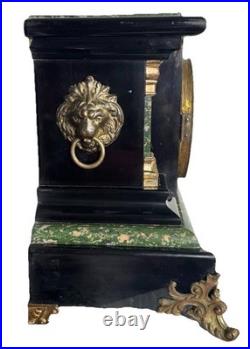 Antique Seth Thomas Adamantine Mantle Clock With Key And Pendulum Fully Serviced