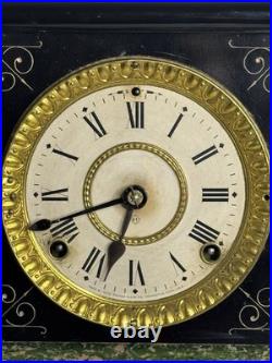 Antique Seth Thomas Adamantine Mantle Clock With Key And Pendulum Fully Serviced