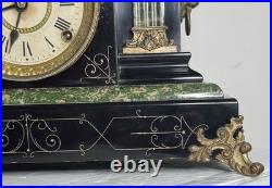 Antique Seth Thomas Adamantine Mantle Clock With Key And Pendulum Fully Serviced
