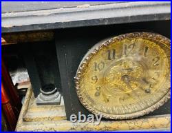 Antique Seth Thomas Adamantine Mantle Clock, celluloid, 1880's-1900's