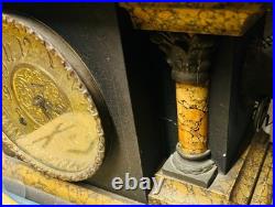 Antique Seth Thomas Adamantine Mantle Clock, celluloid, 1880's-1900's