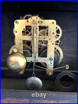 Antique Seth Thomas Adamantine Mantle Clock in Working Condition with Key