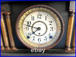 Antique Seth Thomas Adamantine Mantle Clock in Working Condition with Key