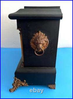 Antique Seth Thomas Adamantine Mantle Clock in Working Condition with Key