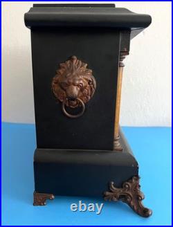 Antique Seth Thomas Adamantine Mantle Clock in Working Condition with Key
