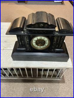 Antique Seth Thomas Adamantine Mantle Clock with Key! Beautiful