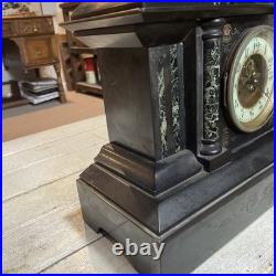 Antique Seth Thomas Adamantine Mantle Clock with Key! Beautiful