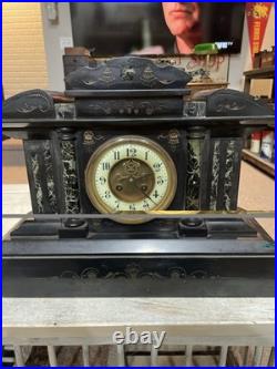 Antique Seth Thomas Adamantine Mantle Clock with Key! Beautiful