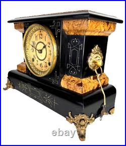 Antique Seth Thomas Adamantine Parlor Chime Clock 8 Day Fully Serviced