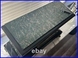 Antique Seth Thomas Adamantine Pillar Mantle Clock marbled Green lions head runs Antique Seth Thomas Adamantine Pillar Mantle Clock marbled Green lions head runs