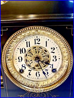 Antique Seth Thomas Adamantine Side Column Shasta Mantle Clock c. 1900