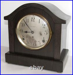 Antique Seth Thomas Adamantine Wood Grain Mantel Clock 8-Day, Time/Strike