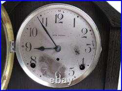 Antique Seth Thomas Adamantine Wood Grain Mantel Clock 8-Day, Time/Strike