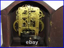 Antique Seth Thomas Adamantine Wood Grain Mantel Clock 8-Day, Time/Strike