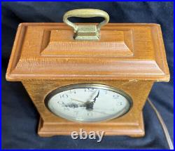 Antique Seth Thomas Alarm Clock Buckingham SS10-AD Solid Mahogany Working