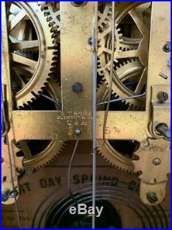 Antique Seth Thomas Arch Top Parlor Shelf Mantle Clock