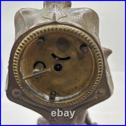Antique Seth Thomas Art Nouveau Figural Mantel Clock Key Wind Not Working