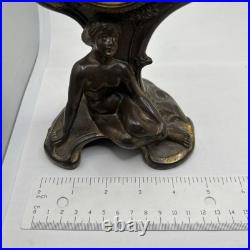 Antique Seth Thomas Art Nouveau Figural Mantel Clock Key Wind Not Working