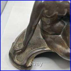 Antique Seth Thomas Art Nouveau Figural Mantel Clock Key Wind Not Working