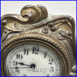 Antique Seth Thomas Art Nouveau Figural Mantel Clock Key Wind Not Working