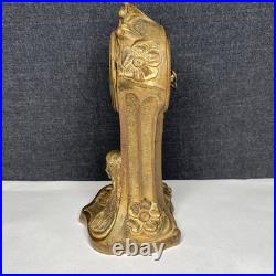 Antique Seth Thomas Art Nouveau Lady Woman Floral Ornate Desk Clock FOR PARTS Antique Seth Thomas Art Nouveau Lady Woman Floral Ornate Desk Clock FOR PARTS