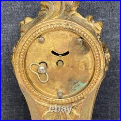 Antique Seth Thomas Art Nouveau Lady Woman Floral Ornate Desk Clock FOR PARTS Antique Seth Thomas Art Nouveau Lady Woman Floral Ornate Desk Clock FOR PARTS