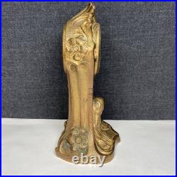 Antique Seth Thomas Art Nouveau Lady Woman Floral Ornate Desk Clock FOR PARTS Antique Seth Thomas Art Nouveau Lady Woman Floral Ornate Desk Clock FOR PARTS