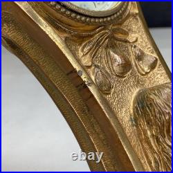 Antique Seth Thomas Art Nouveau Lady Woman Floral Ornate Desk Clock FOR PARTS Antique Seth Thomas Art Nouveau Lady Woman Floral Ornate Desk Clock FOR PARTS