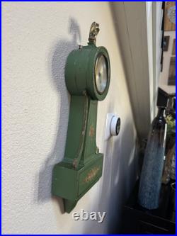 Antique Seth Thomas Banjo Clock Wall Works! Green Flowers Eagle Finial See Video