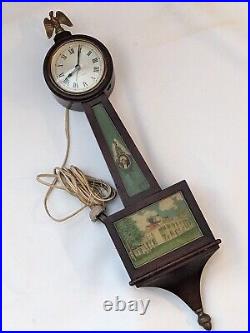 Antique Seth Thomas Banjo Mansfield Clock Washington Mt Vernon Wood Working