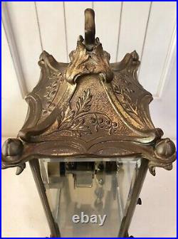 Antique Seth Thomas Brass Art Nouveau Pendulum Clock