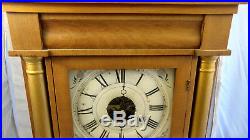 Antique Seth Thomas Brass Clocks Plymouth Hollow, MA Wood Large Weights Painted