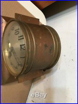Antique Seth Thomas Brass & Copper Ships Clock Style Mantle Clock 6 Dial