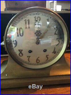 Antique Seth Thomas Brass & Copper Ships Clock Style Mantle Clock 6 Dial RARE