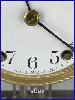 Antique Seth Thomas Brass Lion Mantel Clock Working