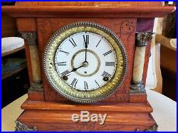Antique Seth Thomas Brass, Mantel Clock 1920-40's Free Ship