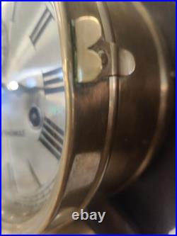 Antique Seth Thomas Brass Ship's Bell Clock Wheelhouse Maritime Nautical USA