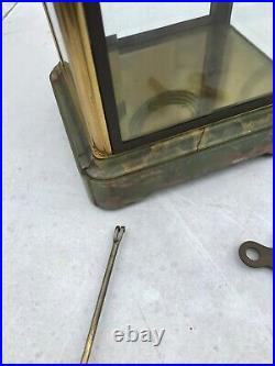 Antique Seth Thomas Bronze and onyx Crystal regulator mercury pendulum