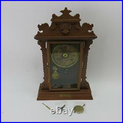 Antique Seth Thomas Cabinet Clock 5 7/8 with Pendulum