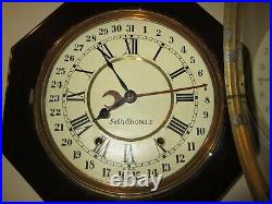 Antique Seth Thomas Calendar Wall Regulator Clock 8-Day, Time/Strike (Store #1)