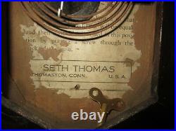 Antique Seth Thomas Calendar Wall Regulator Clock 8-Day, Time/Strike (Store #2)