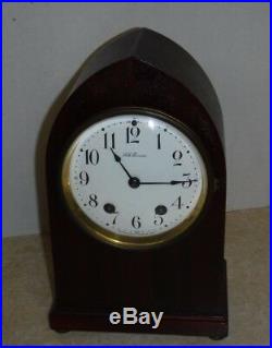 Antique Seth Thomas Chime Key-wind Mahogany Gothic Bracket Clock Working