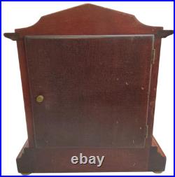 Antique Seth Thomas Clifton No 3 Mantel Clock Mahogany Cabinet 1915 With Keys