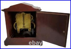 Antique Seth Thomas Clifton No 3 Mantel Clock Mahogany Cabinet 1915 With Keys