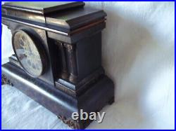 Antique Seth Thomas Clock 1880s Wind Up Mantle Adamantine 4 Column (WithKey) Works
